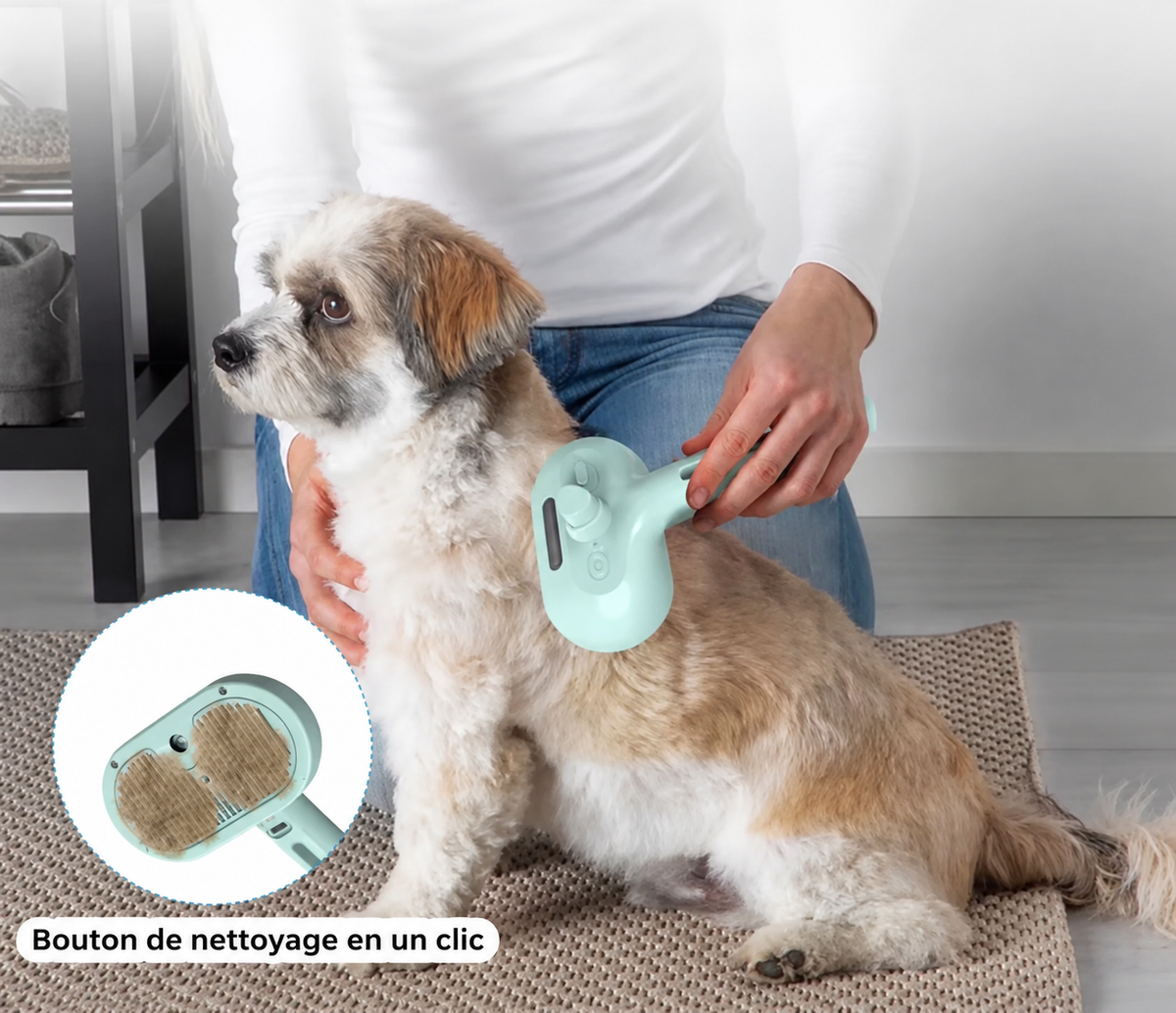 Brosse de toilettage pour chien à pulvérisation – Spéciale mue