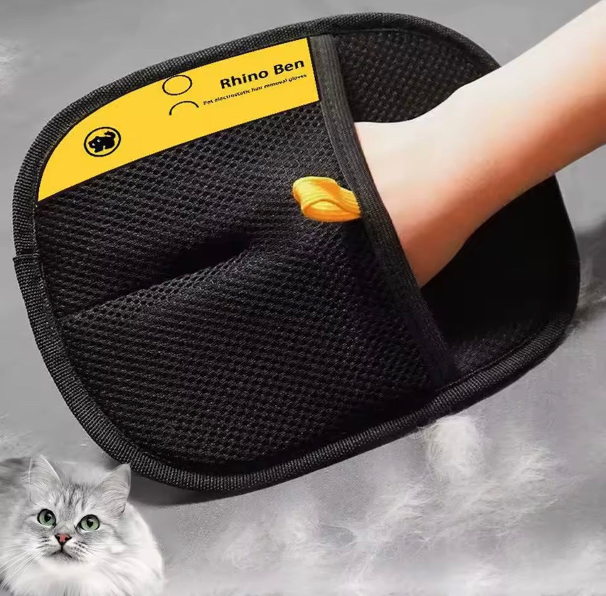 Gants de toilettage réutilisables pour animaux – Lot de 2