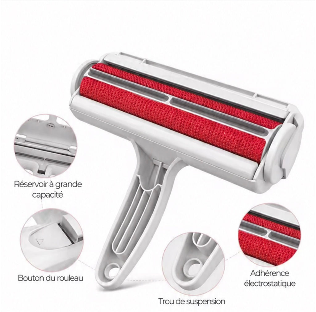 Pack maison sans poils – Rouleau, boules de lavage et brosse vêtements